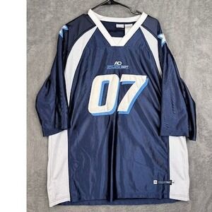 Athletic Works Mens Jersey 07 Blue White V Neck Short Sleeve